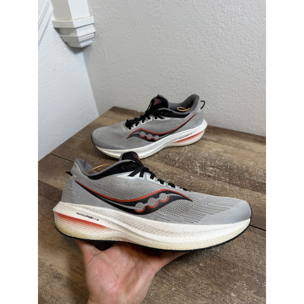 Saucony Triumph 21 Running Shoes Mens Size 13 Gray PWRRUN+ S20881-30